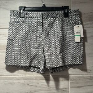 Laundry by Shelli Segal Printed Black & White  Women's Shorts Size 8 NWT